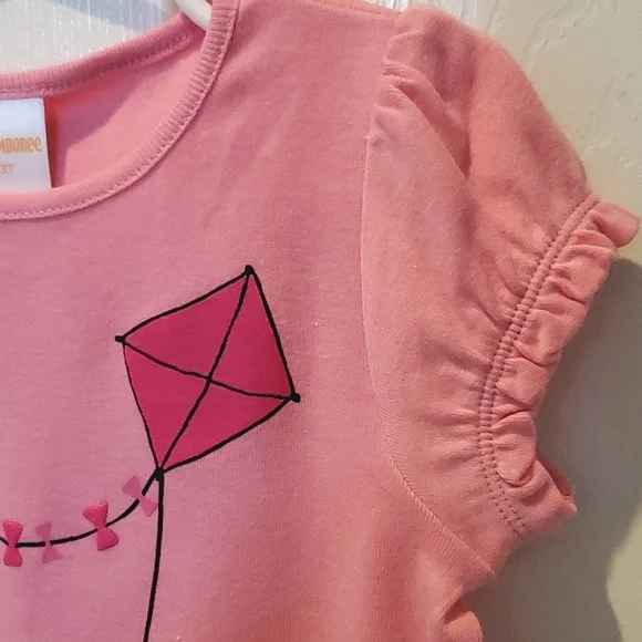 NWT New Gymboree Pink Short Sleeve Graphic Top Tee Toddler Size 3T - Picture 4 of 7